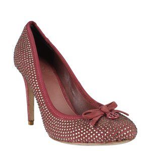 Tory Burch Crystal Purple Suede Heels  Size 8 205735